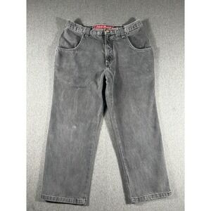 Vintage 90s JNCO Jeans Black Washed‎ Baggy Carpenter Denim 34x32